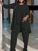 Conjunto Elegante Assimétrico Rubi