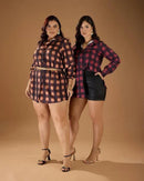 Conjunto Lamalb Xadrez Short Couro