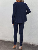 Conjunto Feminino canelado de calça e manga comprida  Beatriz