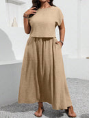 Conjunto Blusa e saia com decoração de bolso Rosana